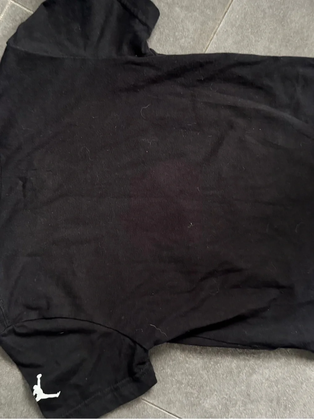 Jordan Black Tee with White Jumpman Basketball Logo